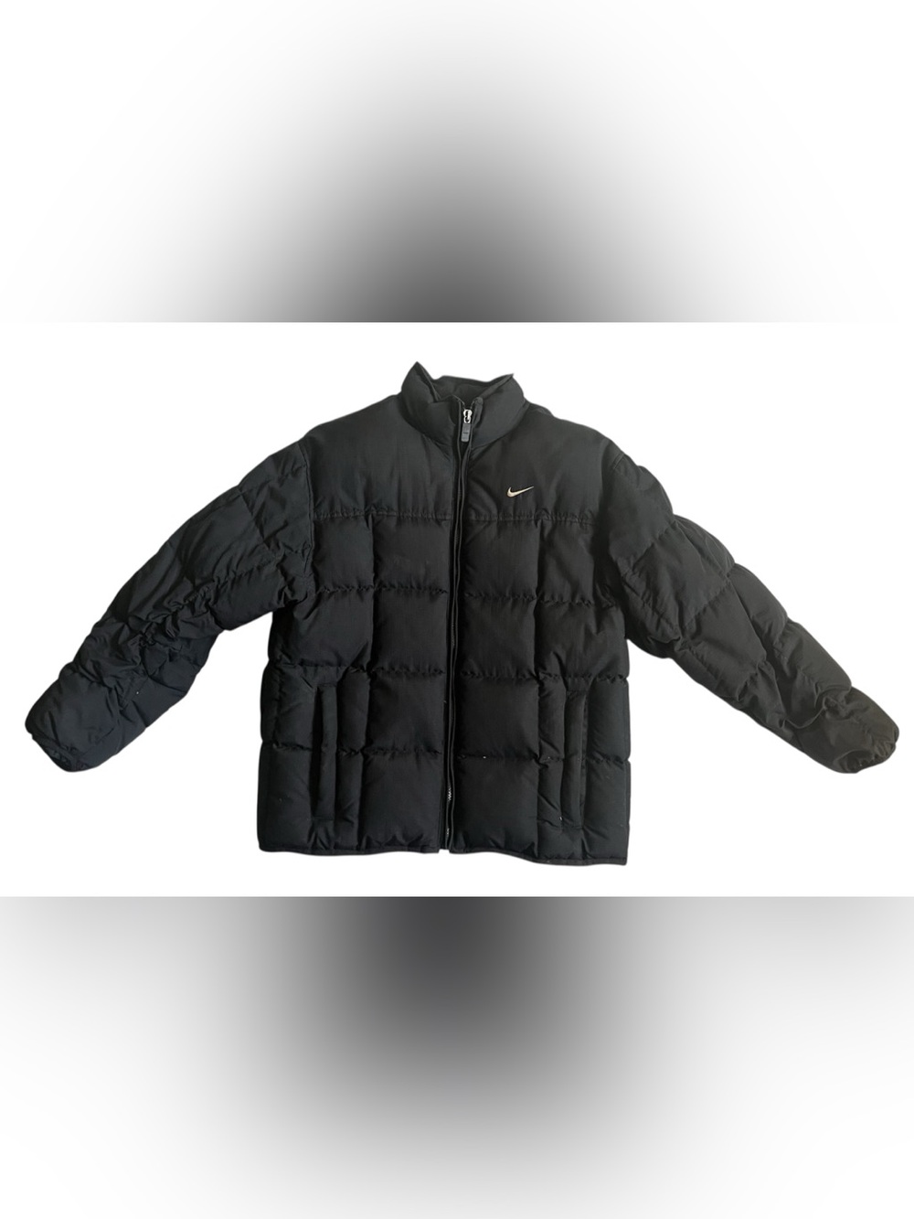 Vintage Nike Down Puffer Jacket Men L Black 90a Y2K